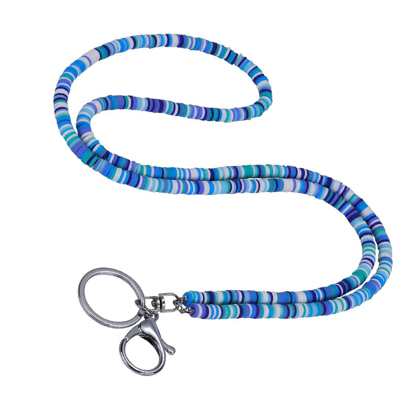 Bohemian Style Necklace Colorful Soft Clay Phone Key Beach Necklace Work Badge Pendant Women's Soft Clay Necklace