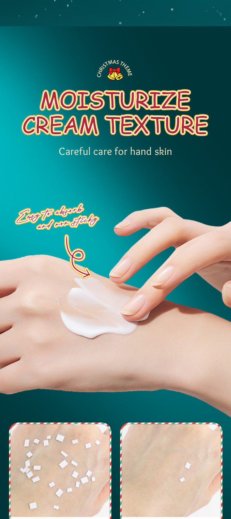 Full English Christmas Kiwi Smooth Hand Cream SADOER Anti-chapped Moisturizing Hand Cream  Wholesale