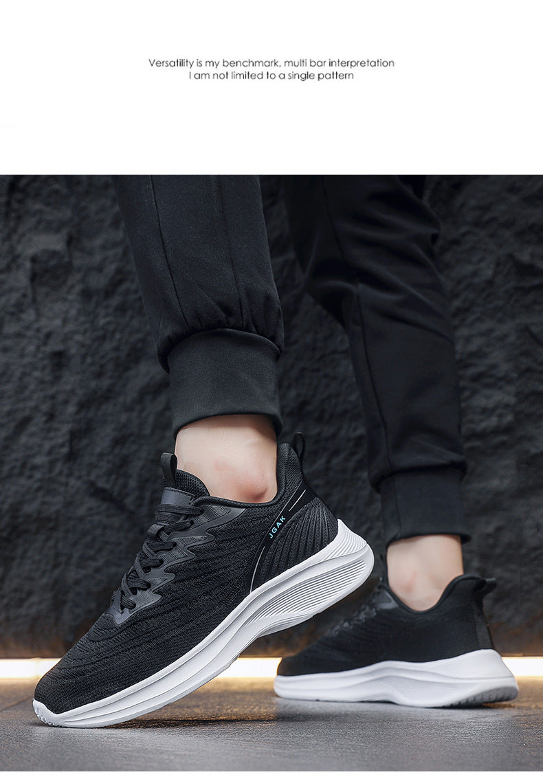 2025Foreign Trade New Fashion Sports Casual Shoes Breathable Mesh Men's Shoes Lightweight Non-Slip Wear-Resistant Running Shoes