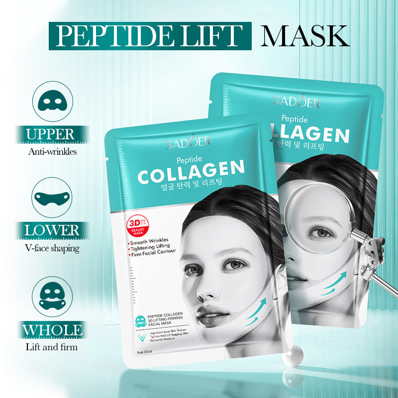 Full English Polypeptide Collagen Protein3D Lifting and Firming Face Mask SADOER Hydrating and Moisturizing Face Mask Wholesale