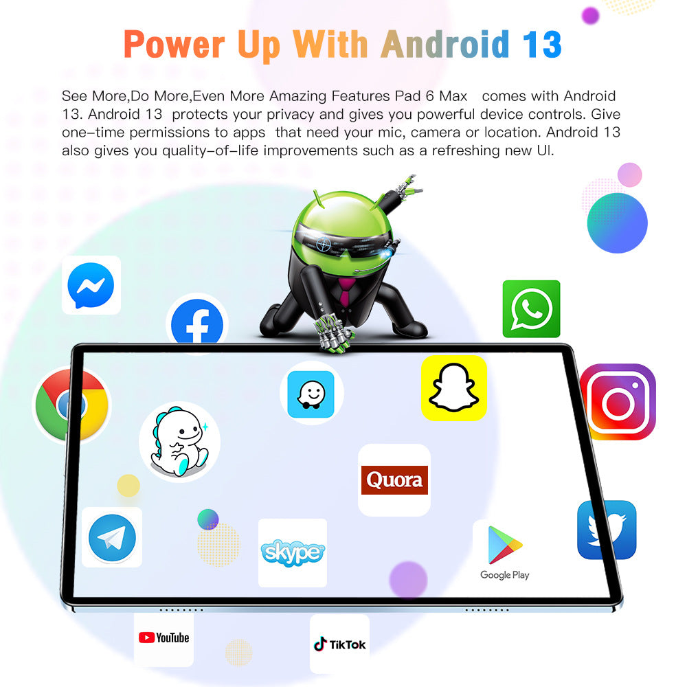 Pad 6 Max Android Tablet16+1T Large Screen Eye Protection Tablet Manufacturer In Stock Wholesale