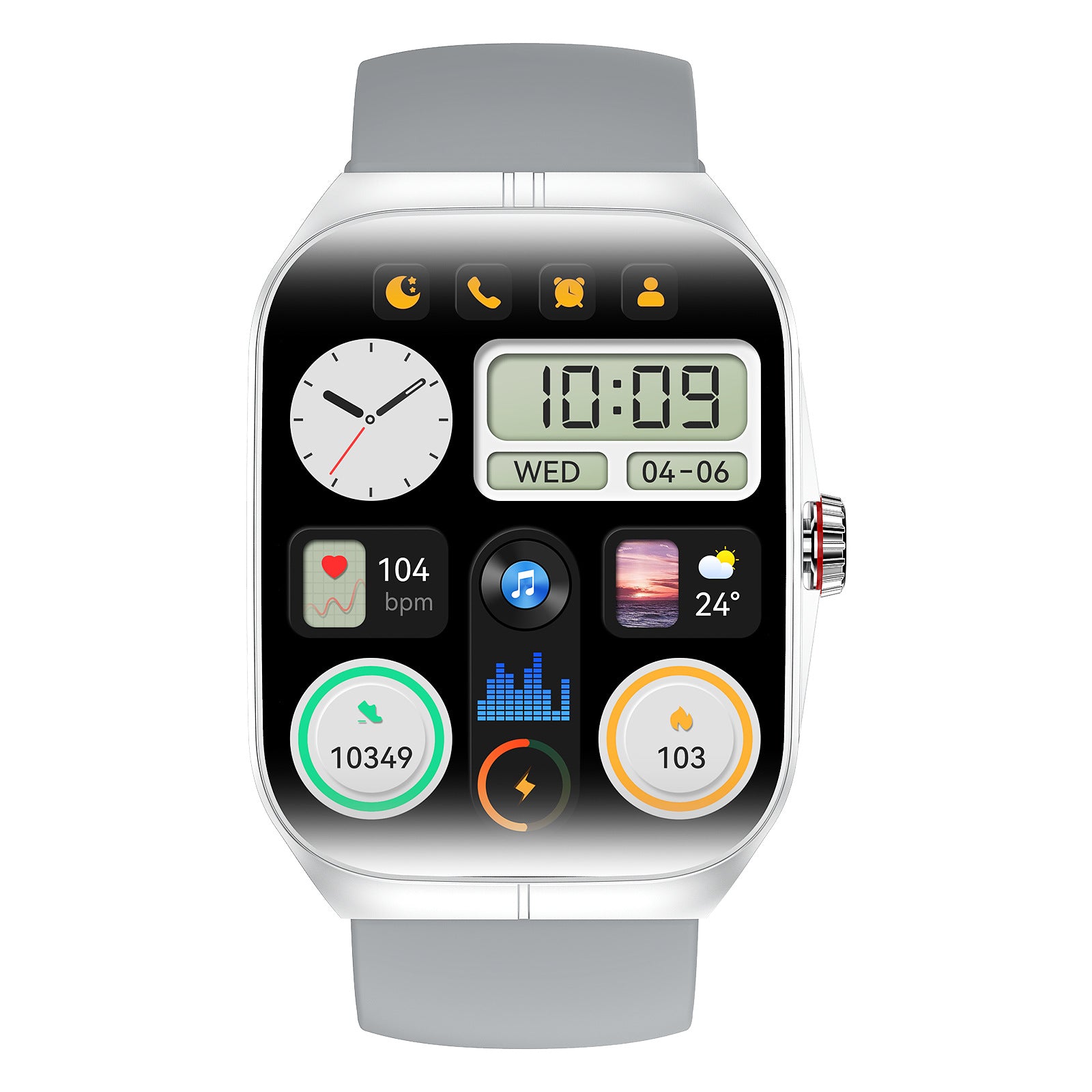 HK80Watch Bluetooth Call Heart Rate Monitoring Exercise Blood Oxygen Blood Pressure AMOLED Smart Sports Monitoring Watch