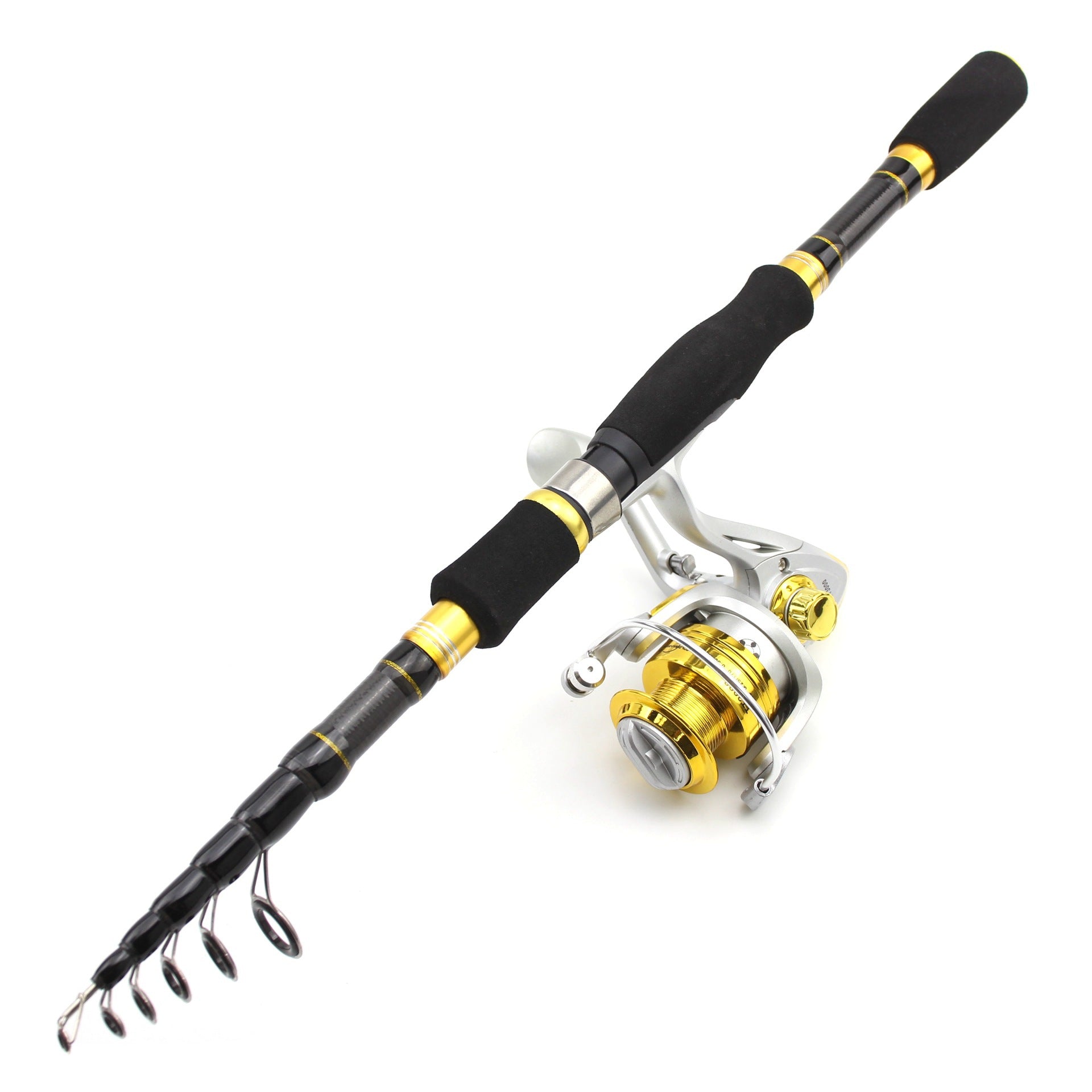 1.8Miluya Rod Set Ultra Short Telescopic Fishing Rod Spinning Reel Combo Amazon FBA Overseas Warehouse Fishing Gear