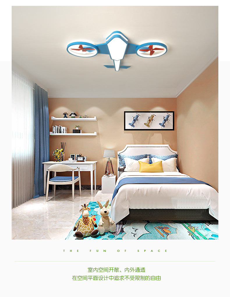 Airplane Lamp Children's Room Lamp Modern Simple Boy's Bedroom Lamp Creative Energy-saving Eye Protection led Wholesale Ceiling Lights