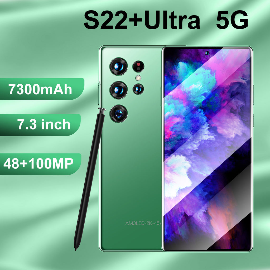 16+1T Mobile Phone S22+Ultra True4G Android True7.3Large Screen800Wan Intelligent Full Screen