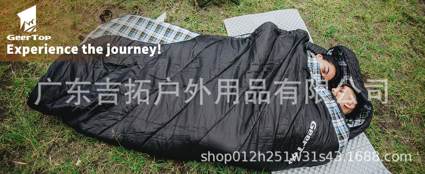 New Winter Sleeping Bag, Extra Wide and Thick, Warm Envelope Style Sleeping Bag for Outdoor Camping, Adult Quilt