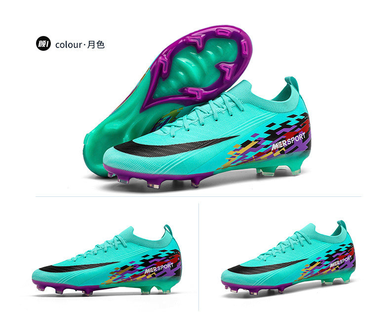 New Large Size Long Spike Football Shoes Low Top Youth Competition Training Student Football Sports Shoes