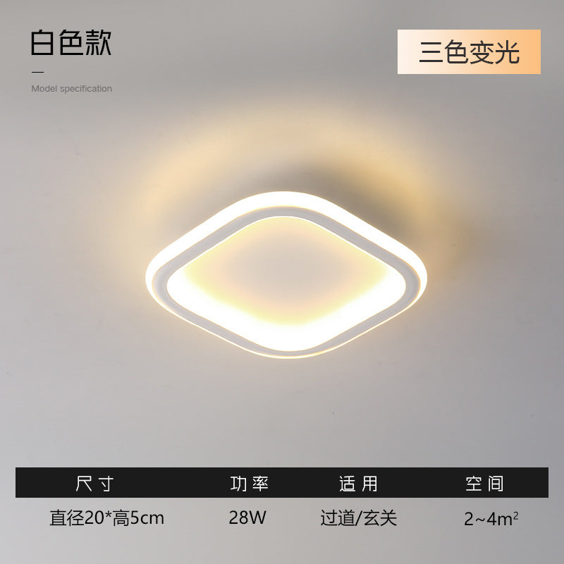 Entryway Hallway Light Modern Minimalist Corridor Balcony Ceiling Light Creative Minimalist Square Round Cloakroom Light