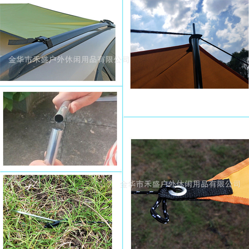 Manufacturer Direct Supply Car Sunshade Side Awning Outdoor Camping Car Tail Tent suv Car Side Tent Side Awning Canopy