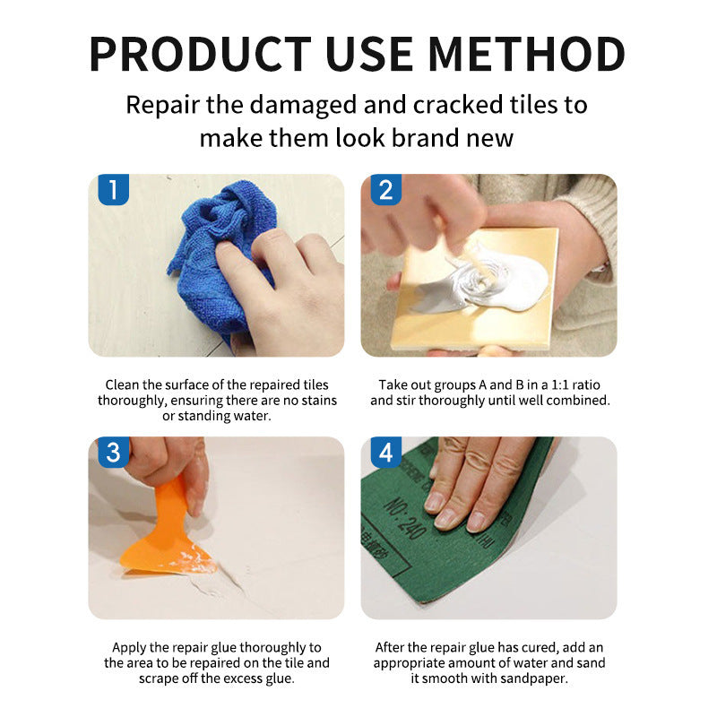 Manufacturer Tile Repair Agent Special Glue for Washbasin Bathtub Marble Ceramic Toilet Stone Repair Paste