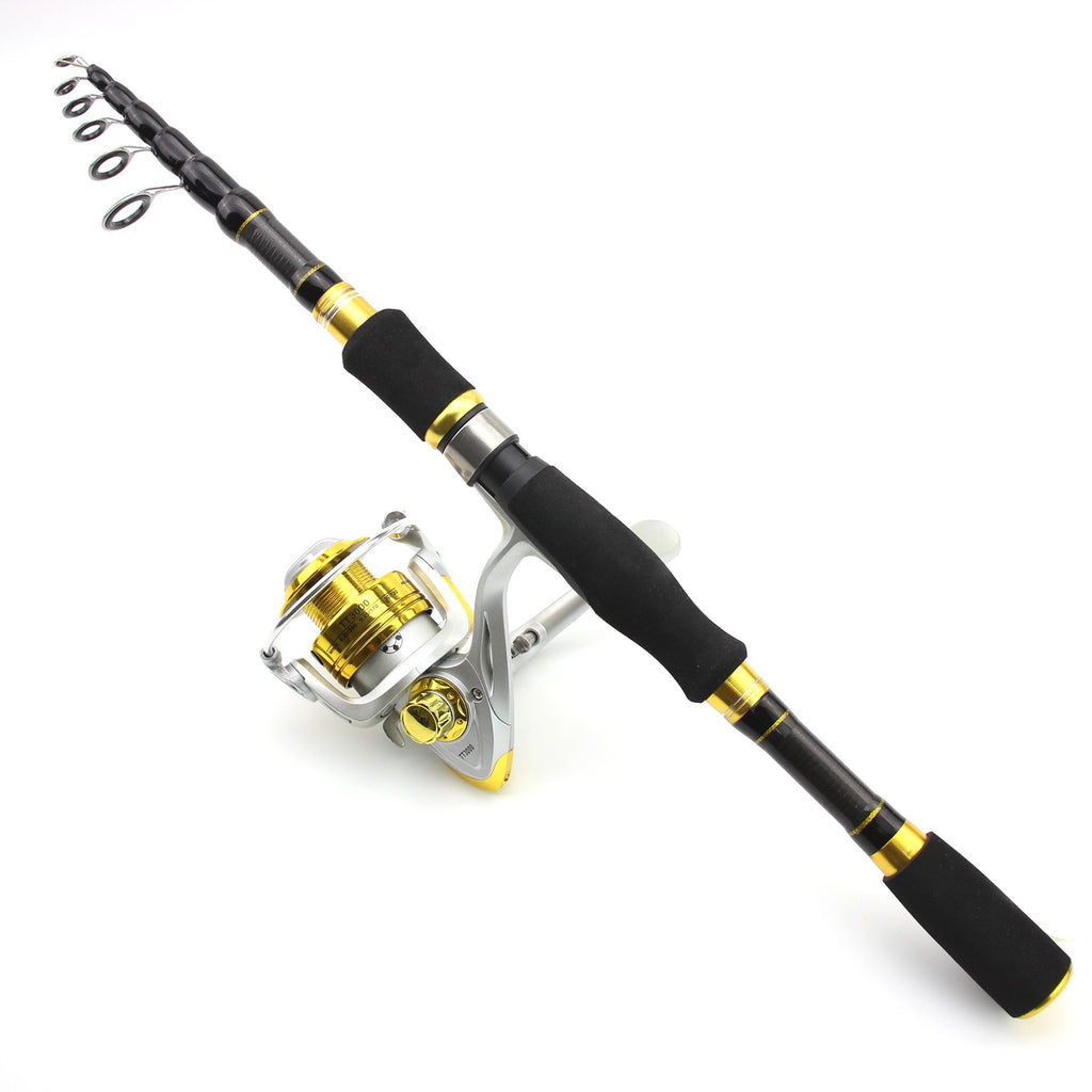 1.8Miluya Rod Set Ultra Short Telescopic Fishing Rod Spinning Reel Combo Amazon FBA Overseas Warehouse Fishing Gear