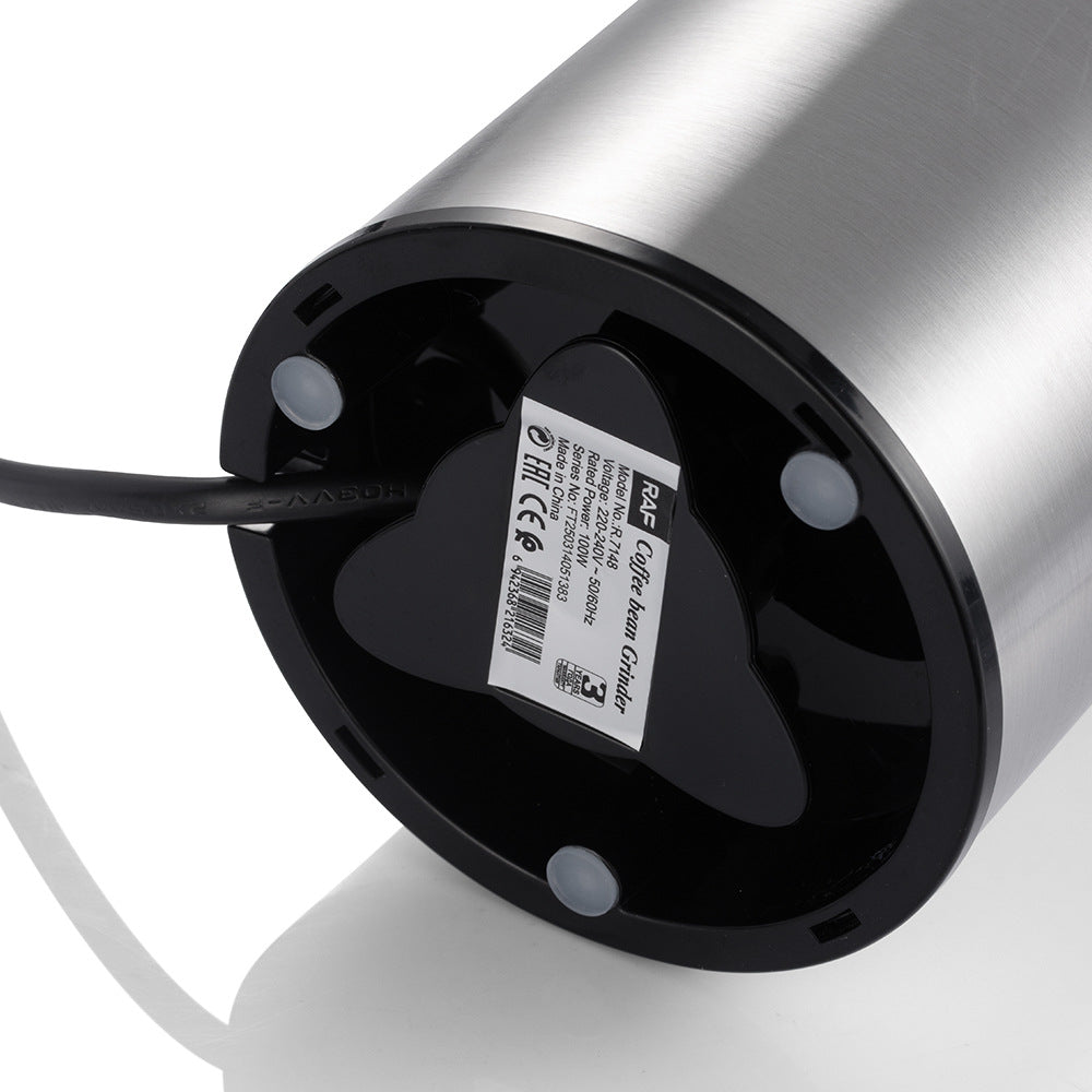 RAF European Standard Household Fully Automatic Coffee Bean Grinder Dry Grinding Lightweight Coffee Grinder R7148