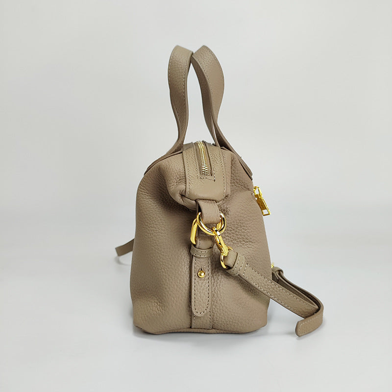 New Genuine Leather Women's Bag Large Capacity Top Layer Cowhide Handbag Crossbody Bag High-end Dumpling Bag Shiling Bag