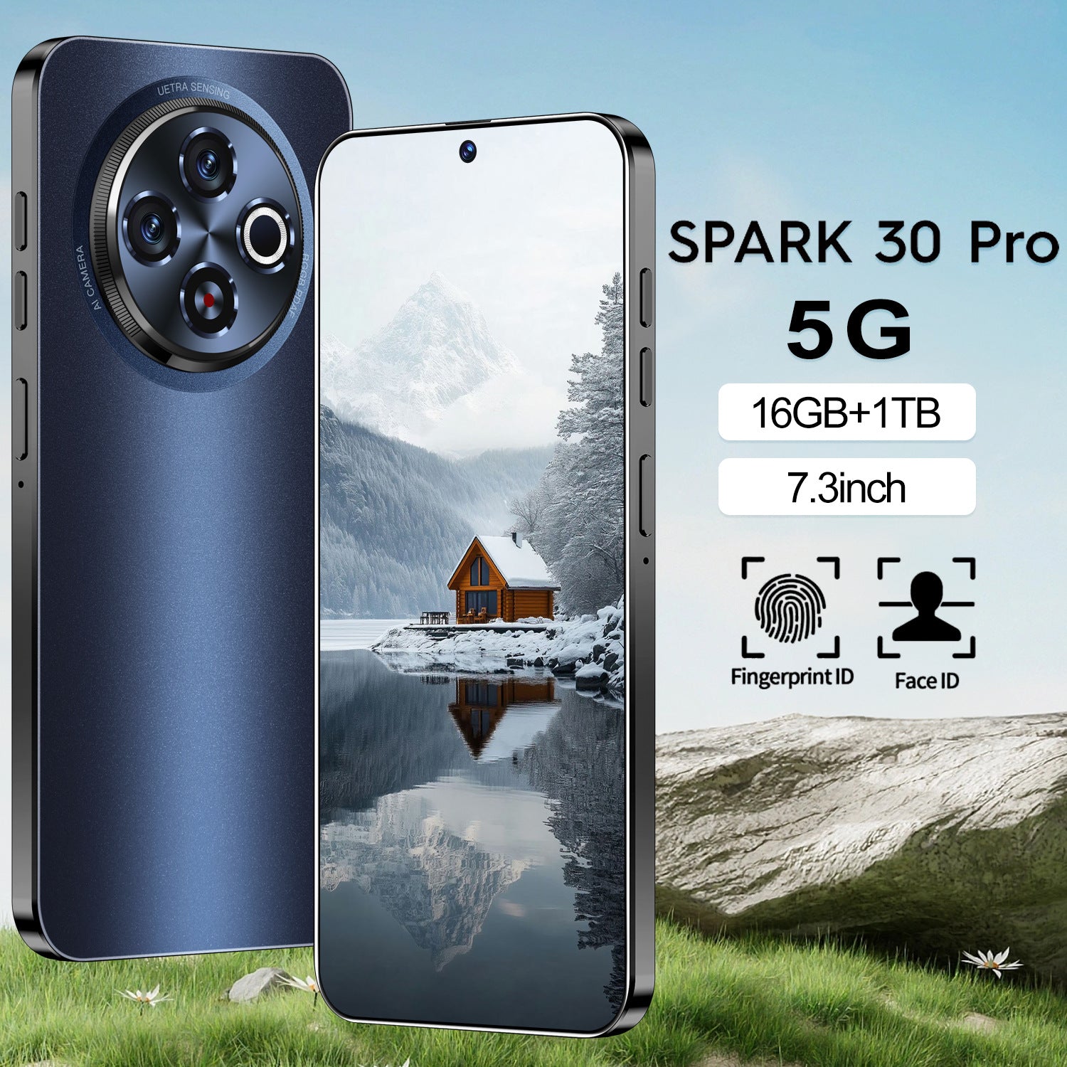 Bestselling Mobile Phone Spark30 Pro Android Phone7.3Large Screen16+1T Smartphone compatible