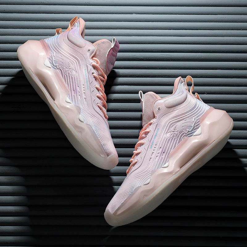 2025New Fashion Rubber Sole Sports Trendy Shoes for Teenagers, Personalized Professional High-Top Wear-Resistant Basketball Shoes