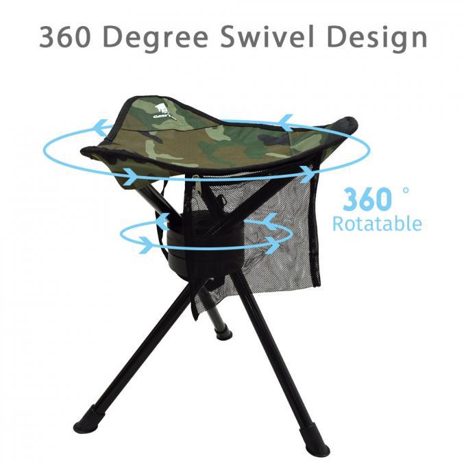 Outdoor Folding Chair Picnic Leisure Rotating Tripod Chair Fishing Portable Thickened Camping Stool