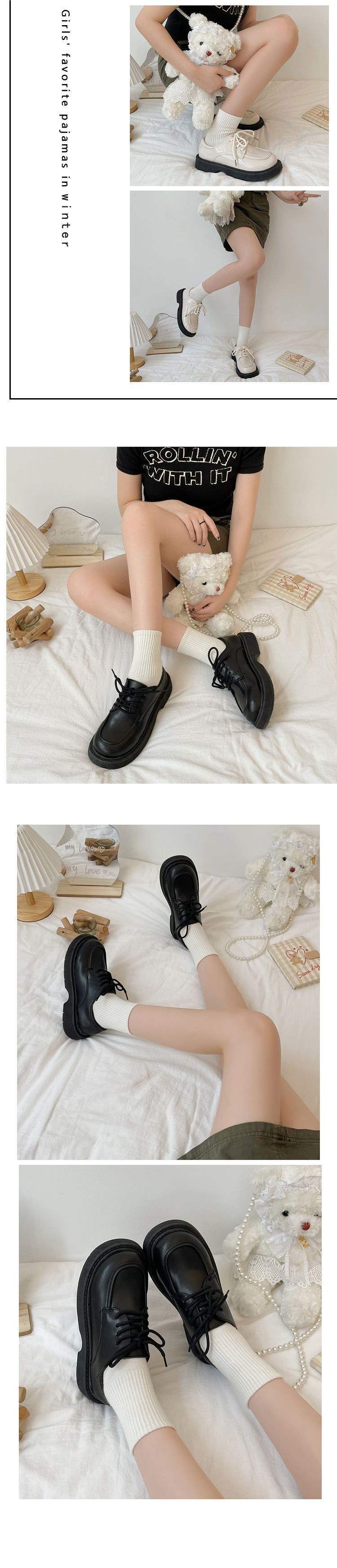 Xiaohongshu Women's Soft Sole Shoes New Thick Sole Chunky Heel Versatile Japanese Style jk French Mary Jane shoes for women with skirts