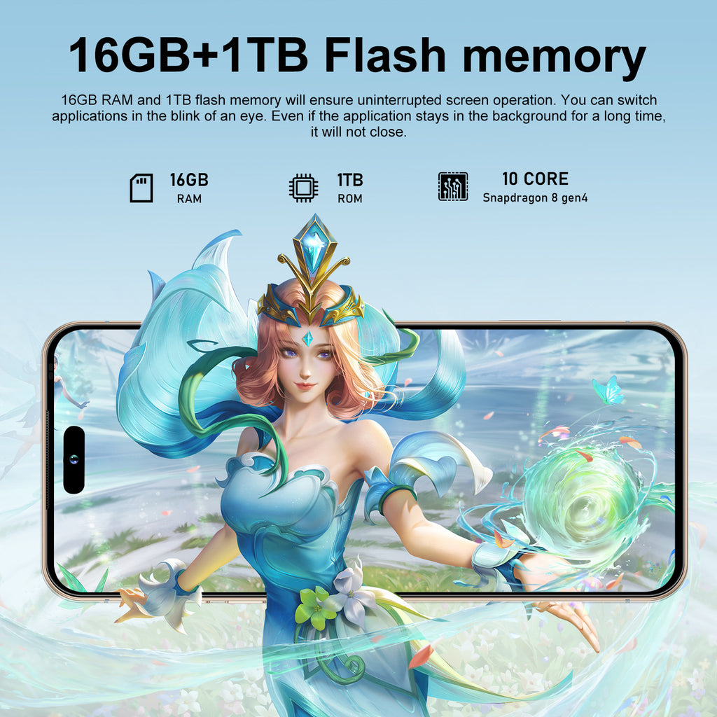 Hot selling product i17 Pro Max Android Smartphone16+1T Factory Direct Sales Mobile Phones