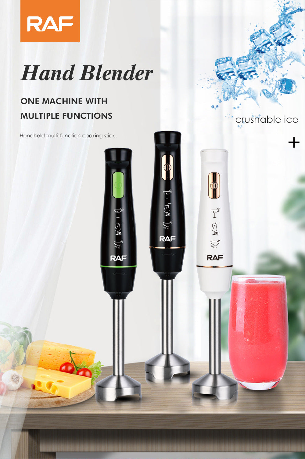 European Standard Fruit Juicer Food Processor Kitchen Small Appliance Stainless Steel Electric Mixer Single Stick