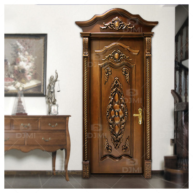 The Latest Modern Interior Room Popular Sales Fireproof Customized Design Solid Wooden Doors