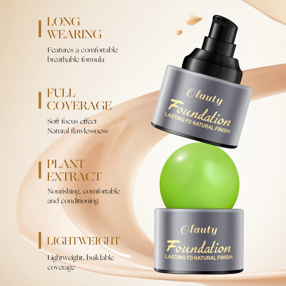 Olauty American Long-lasting Waterproof Foundation for Spot and Acne Coverage30g Packaged version
