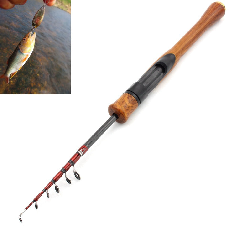 A Gun Handle Retractable Horse Mouth Rod Retractable Lure Rod ul Adjustable Lure Rod Ultra-light Pocket Fly Fishing Rod