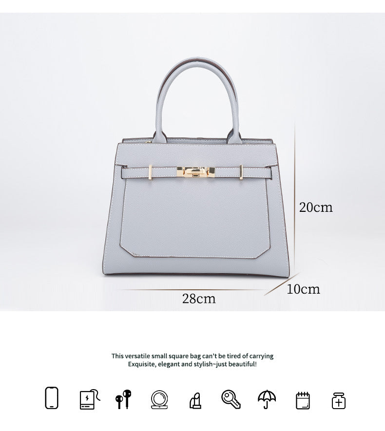 New Fashion Trendy Textured Kelly Bag for Women, Simple and Versatile European and American Style, Shoulder, Crossbody, and Handbag