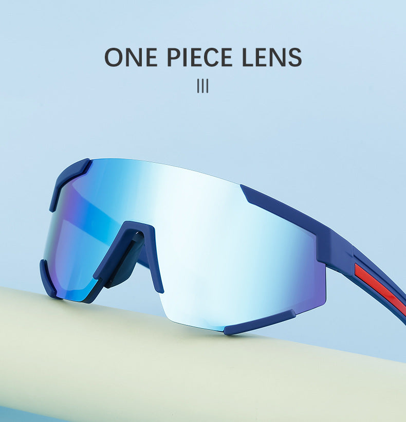 New Cycling Goggles for Women, UV Protection, One-Piece Large Frame Sunglasses, Outdoor Sports Colorful Integrated Sunglasses