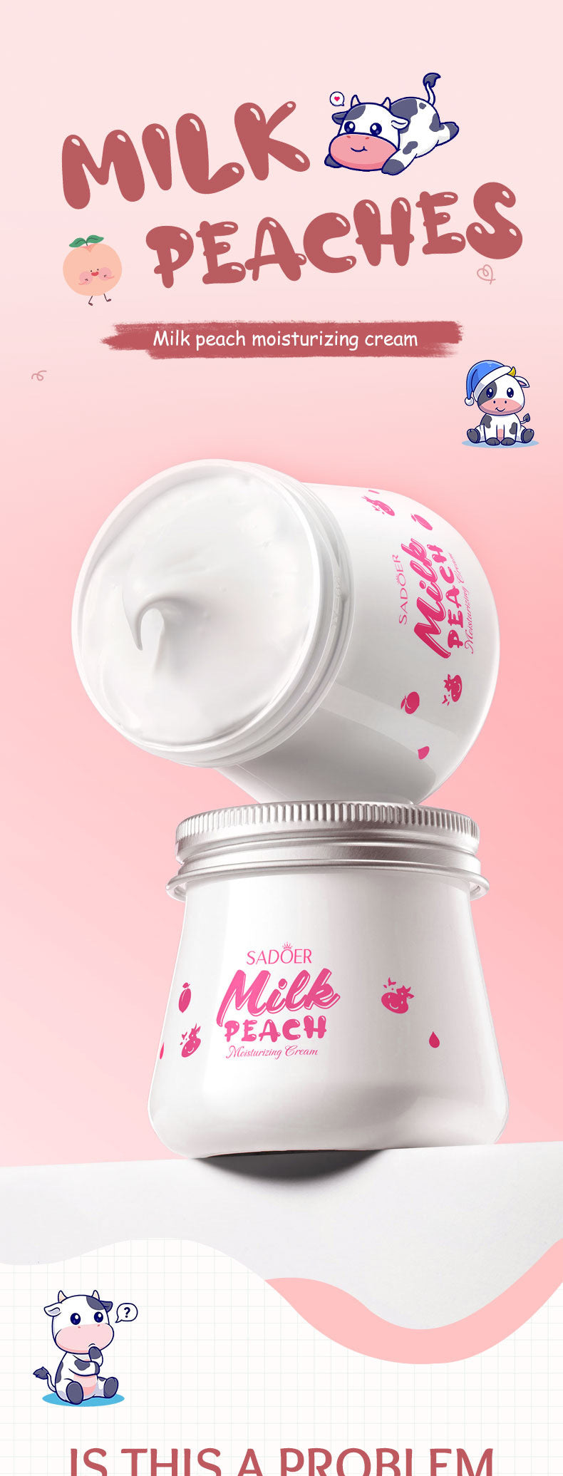 Milk Fruit Cream SADOER Smooth and delicate hydrating skin moisturizing cream cross-border foreign trade wholesale