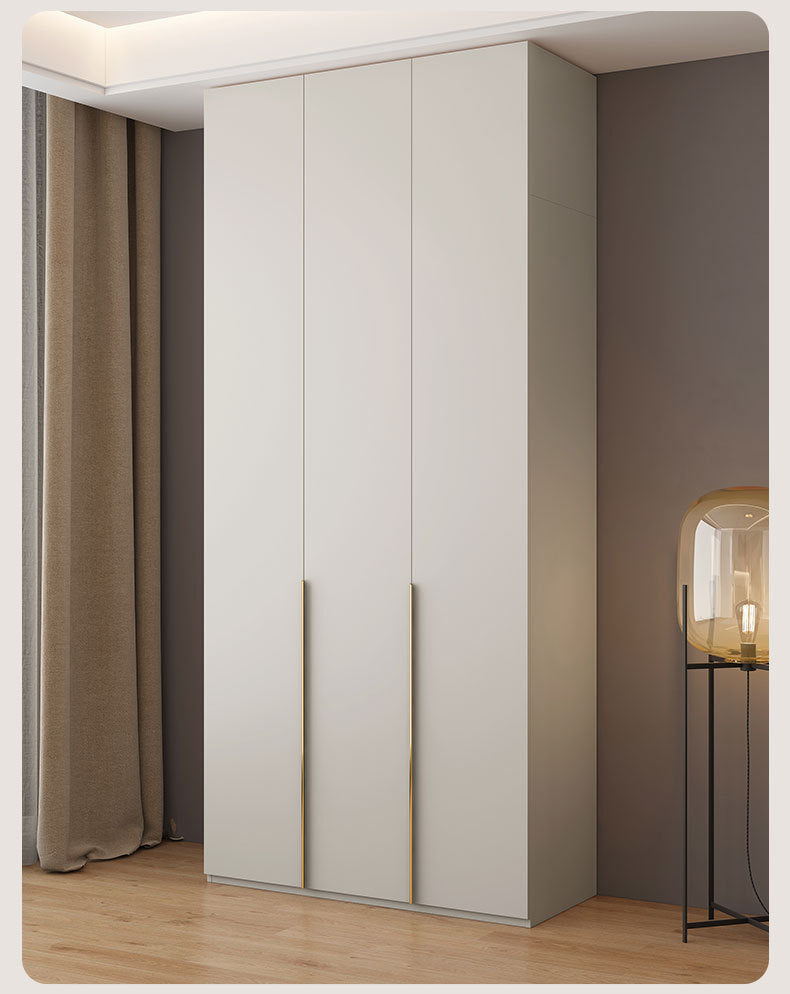 Solid Wood Multi-layer Board and European Pine Board Wardrobe Customization for Home Bedroom Cloakroom One Door to Ceiling Full House Custom Wardrobe
