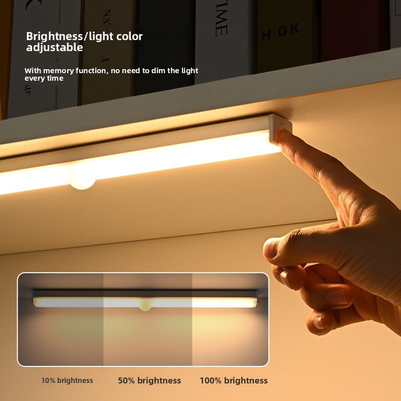 Intelligent Human Body Sensor led Rechargeable Strip Light Wiring-free Magnetic Self-adhesive Cabinet Wardrobe Light Strip