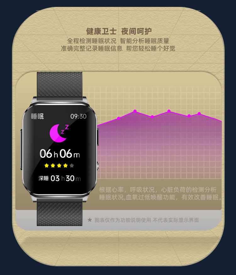 EP03Smart Watch24Hourly Real-Time Updates ECG ECG non-invasive blood sugar blood pressure oxygen monitoring smartwatch