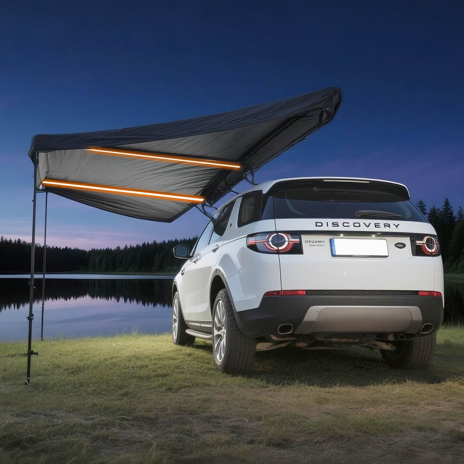 New360Full Lamp Boneless Fan-Shaped Car Side Tent Camping Large Space Outdoor Waterproof Camping Car Tent