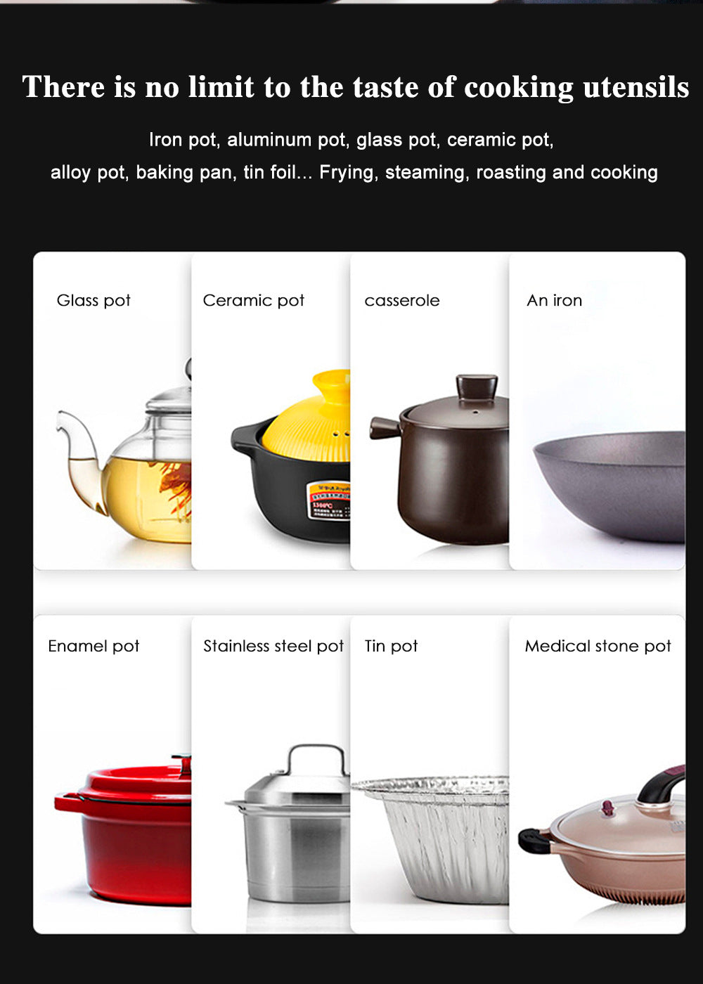 1500W Multifunctional Household Electric Stove Adjustable Temperature Electric Stove Portable Stove Mini Coffee Electric Stove