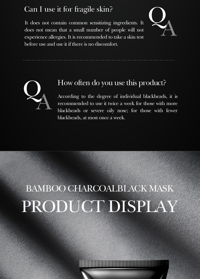 Full English Bamboo Charcoal Blackhead Absorbing Nose Mask Patch SADOERT District Nursing60g  Foreign Trade Skincare Wholesale