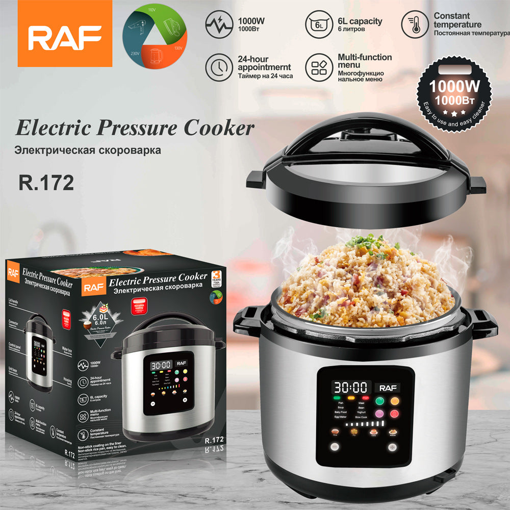 RAF European Standard Multifunctional Rice Cooker and Soup Pot with Lid Opening, Household Electric Pressure Cooker for Sauce Collection and Reservation, Rice Cooker and Pressure Cooker