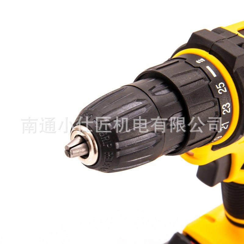 Industrial Grade High-Power Handheld Dual-Speed Rechargeable Drill Household Multi-Function Electric Screwdriver One Battery One Charger Brushless