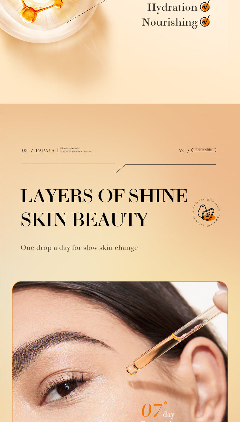 Papaya Vitamin C Essence30ml BIOAOUA Moisturizing and Hydrating Wholesale for Cross-Border Trade