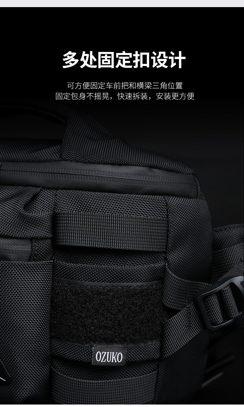 OZUKO Men's Waist Bag Waterproof High-End Crossbody Bag Chest Bag Tactical Trendy Portable Functional Travel Bag