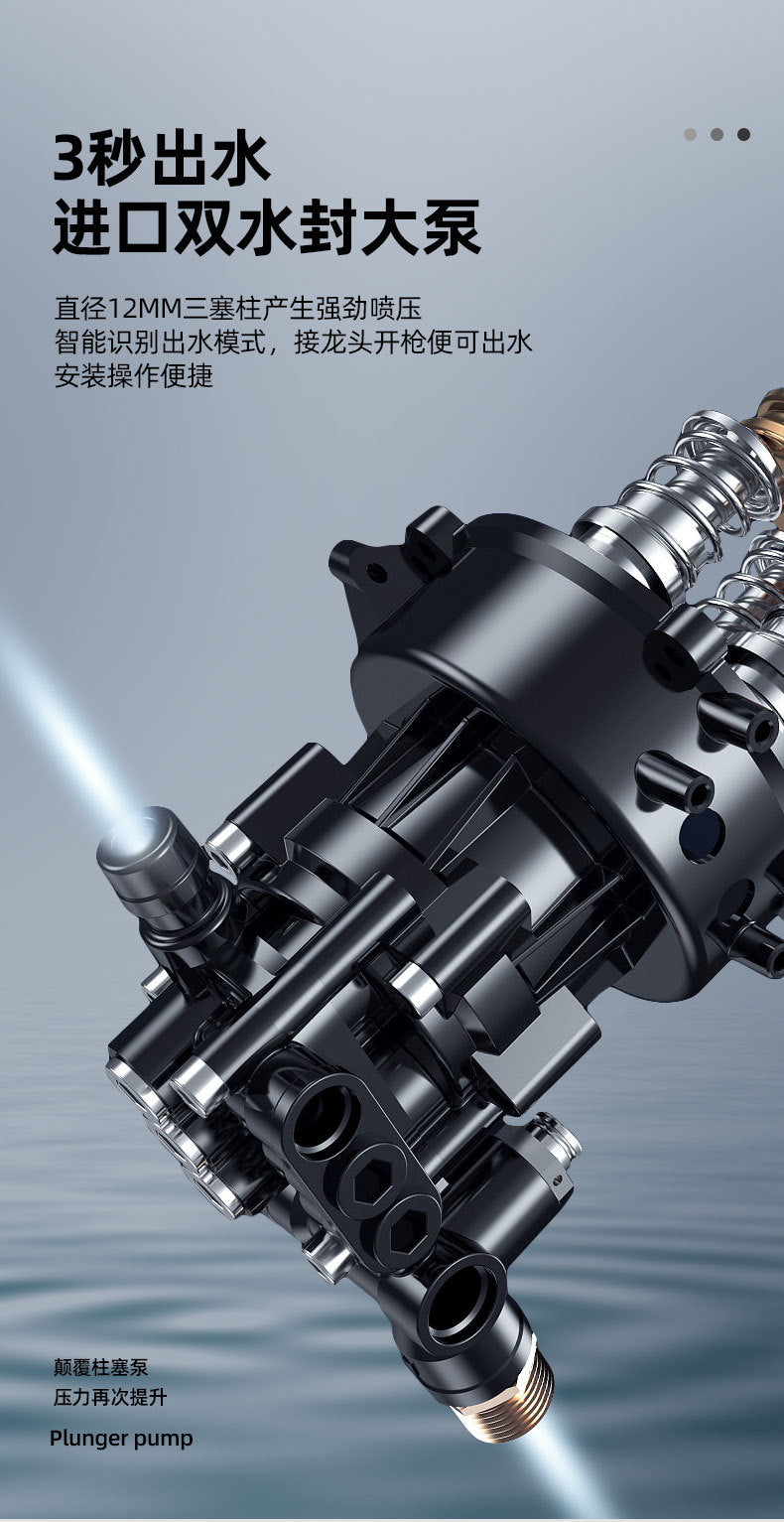 Car Wash Water Gun Household Electric Car Washer Rechargeable Car Wash Gun Watering Flowers Lithium Battery Wireless High Pressure Water Gun Factory Direct Sales