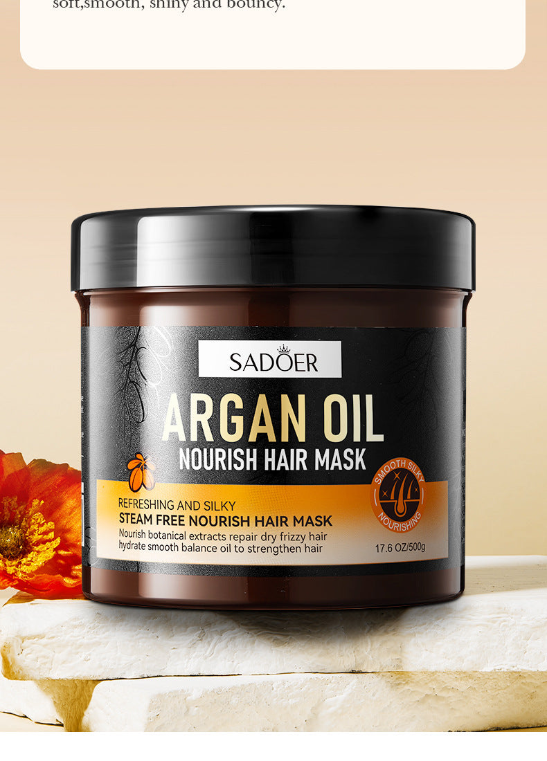 Argan Oil Shampoo500ml SADOER Smooth Anti-Dandruff Refreshing Conditioner Cross-Border Wholesale