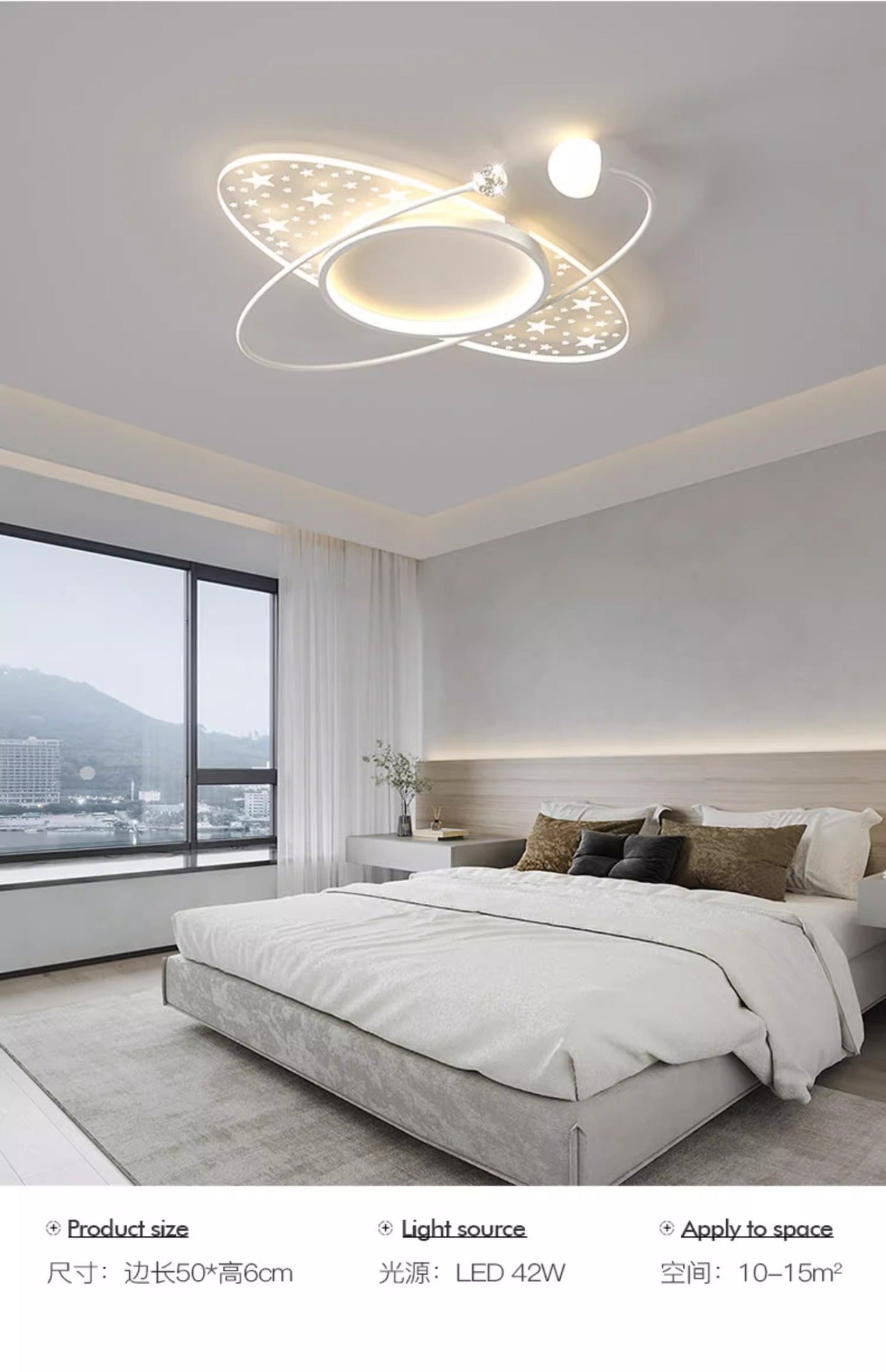 Living room lamp simple modern elegant led Starry Sky Ceiling Light Set Full House Package2025New Year's Bedroom Lamp