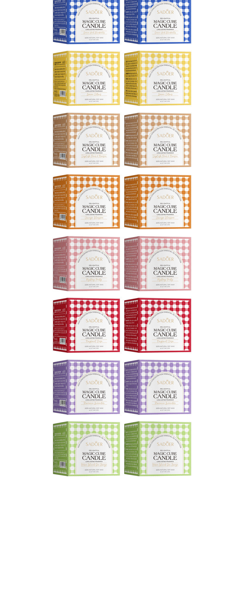 Magic Cube Scented Candle SADOER Celebration Birthday Party Multicolor Birthday Candles Cross-Border Wholesale