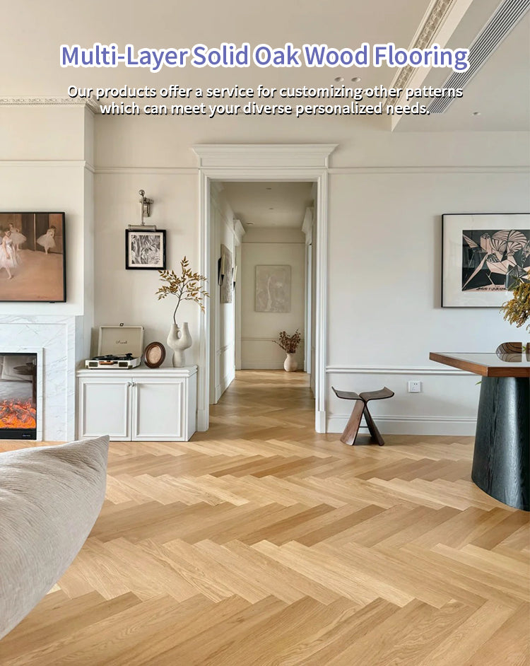 Customizable 15mm Engineered Oak Flooring | Click Lock | UV Finish | 3-Year Warranty | Durable Wood for Luxury Homes Commercial