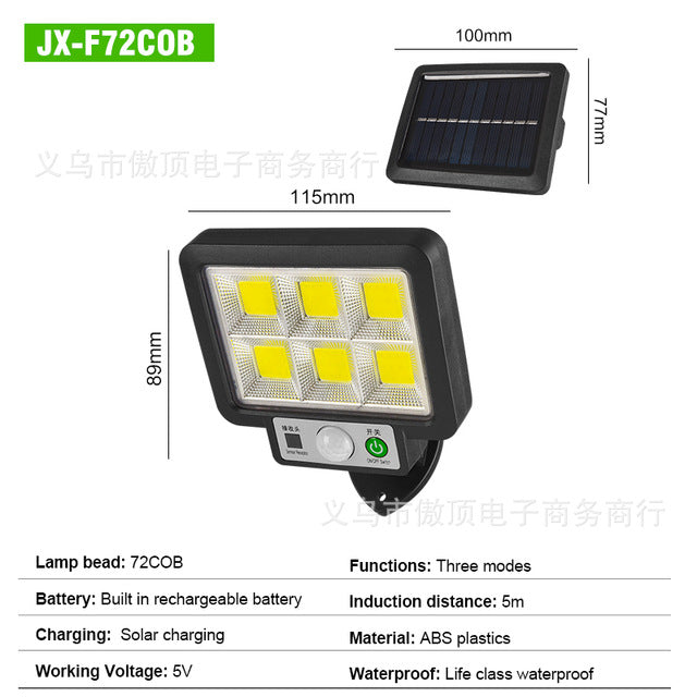 New Solar Split Light Human Body Sensing Wall Light56LED Garden Light Outdoor Waterproof Street Light Garden lamp