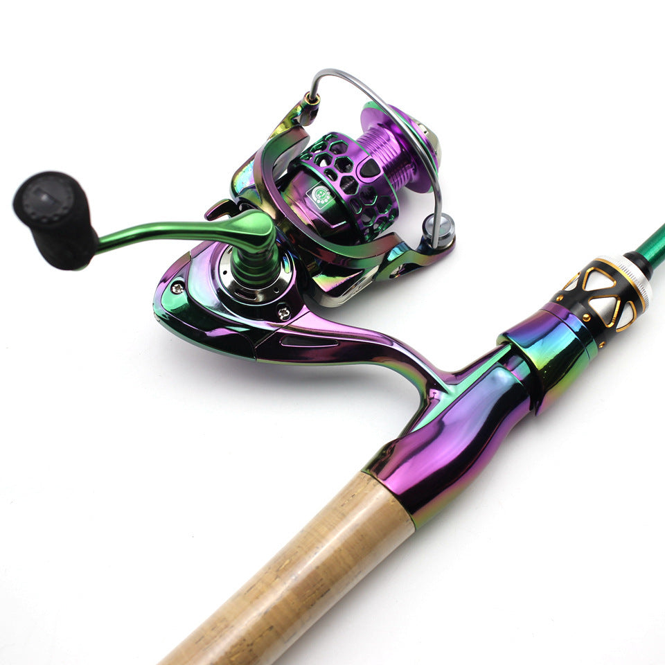 E-commerce Portable Telescopic Lure Rod Set Straight Handle Gun Handle Fishing Gear Combo FBA Overseas Warehouse Fishing Gear