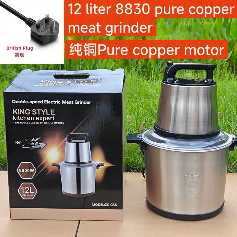 Fufumachine15L Meat Grinder Vegetable Chopper Garlic Press Multi-Functional Stainless Steel Blender Baby Food Processor