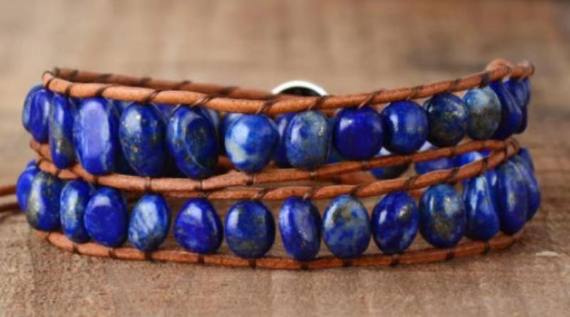 Tiger Eye Elastic Bracelet Adjustable Colorful Beaded Handmade Wrapped Bracelet Volcanic Double Row Woven Bracelet