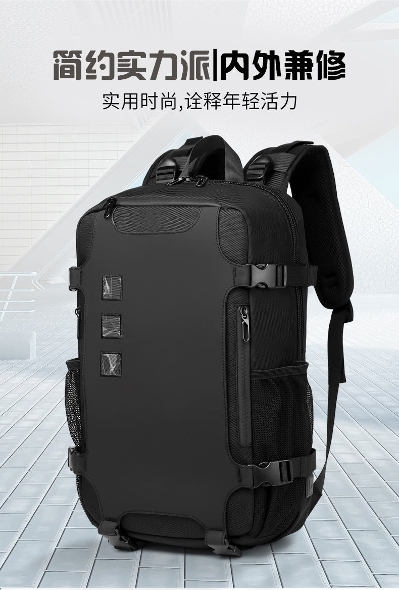Korean Style Backpack Trendy Brand Laptop School Bag Lightweight Large Capacity Water-Resistant Commuter Bag for Middle and High School Students and College Students