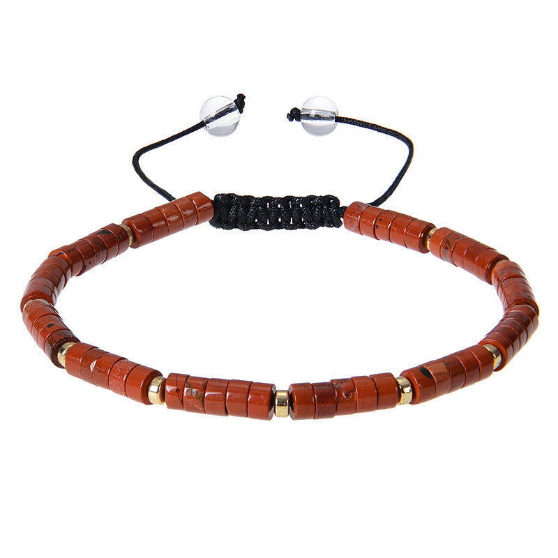 Amethyst Bracelet4mm Beaded Couple Natural Stone Accessories Lapis Lazuli Tiger Eye Stone Woven Bracelet